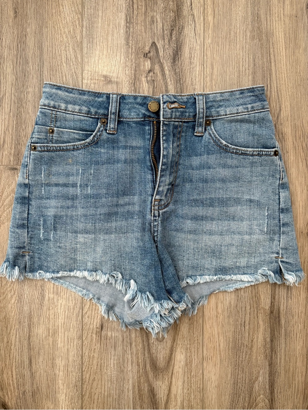 Just Black Denim Frayed Hem Women's Shorts